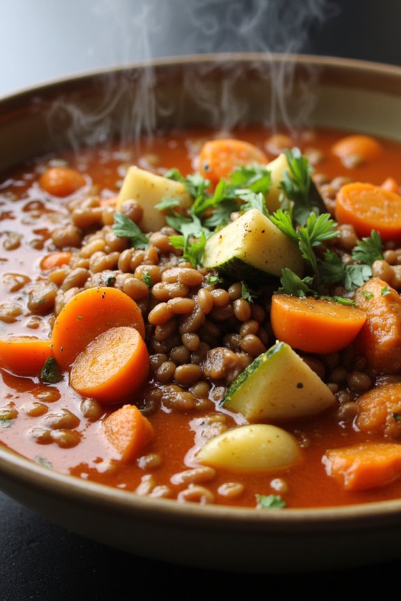 hearty plant based lentil stew