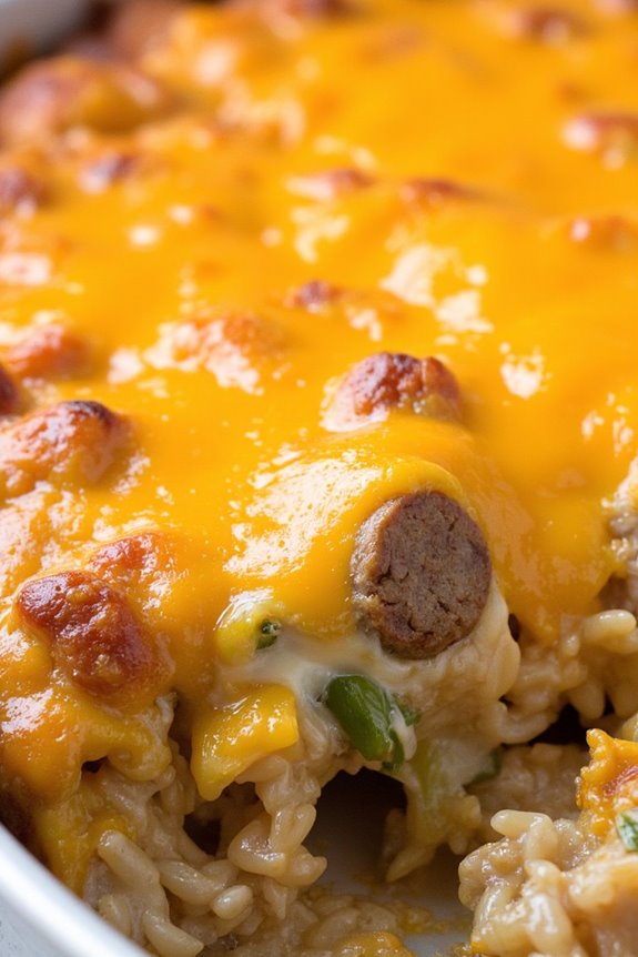 hearty sausage rice casserole
