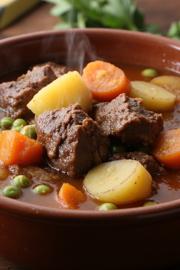 hearty slow cooked beef stew