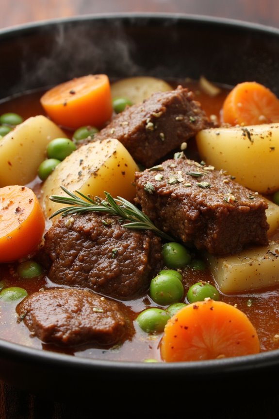 hearty slow cooked beef stew