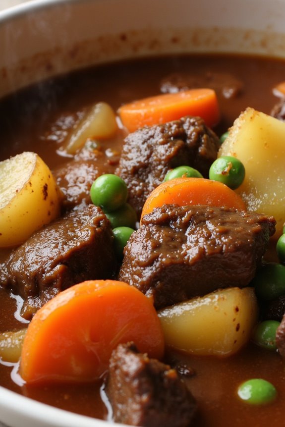 hearty slow cooked beef stew