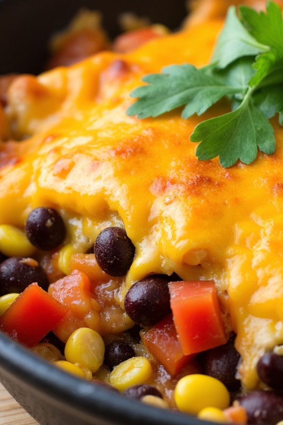 hearty southwest black bean casserole