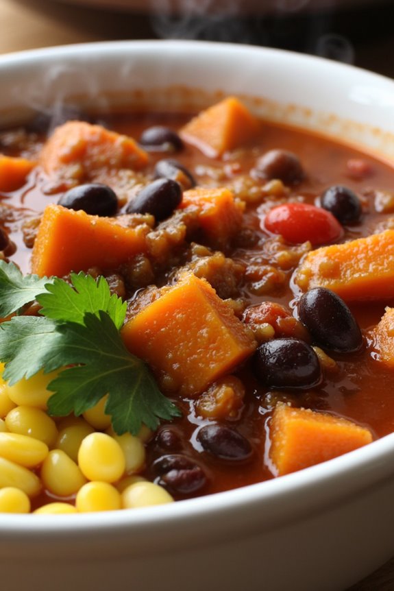 hearty sweet potato chili