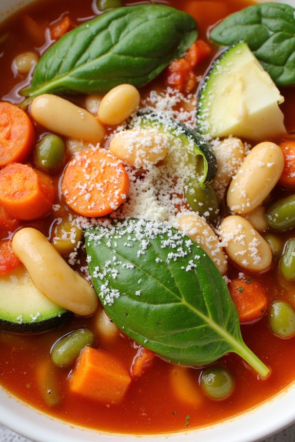 hearty vegetable minestrone soup