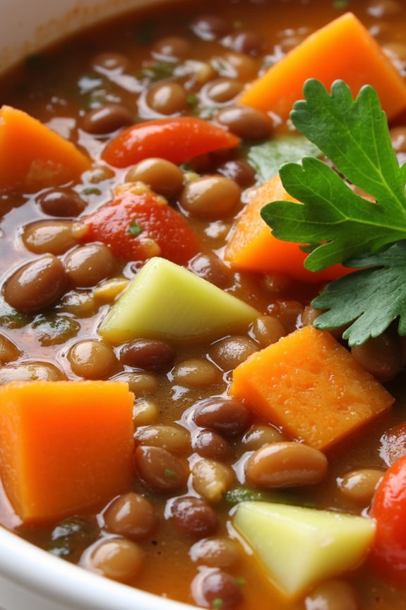 hearty vegetarian lentil soup