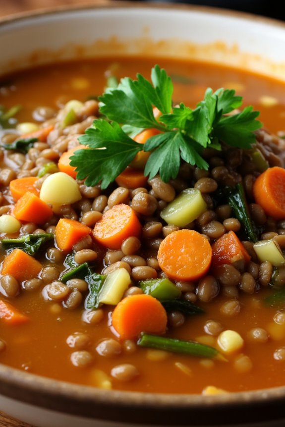 hearty vegetarian lentil stew