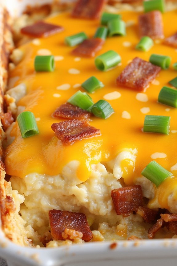 loaded cheesy potato casserole