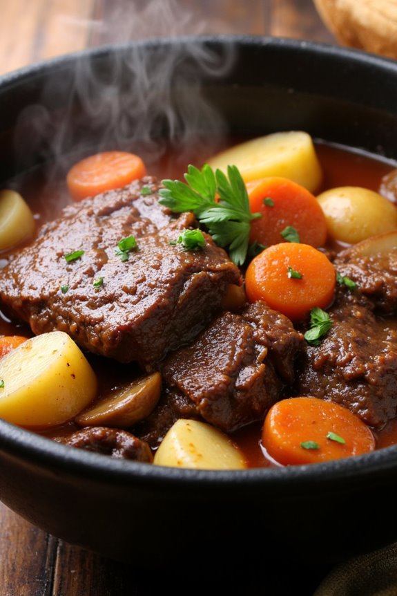 luxurious red wine stew
