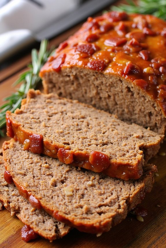 maple bacon air fryer meatloaf