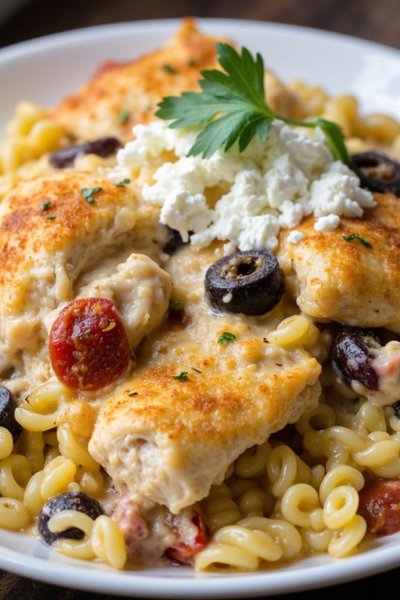 mediterranean chicken orzo casserole