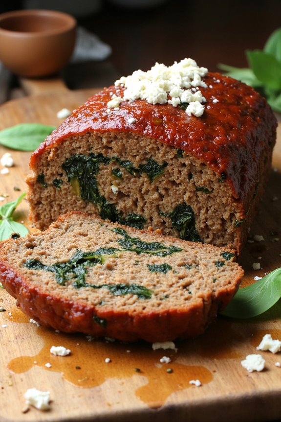 mediterranean feta spinach meatloaf