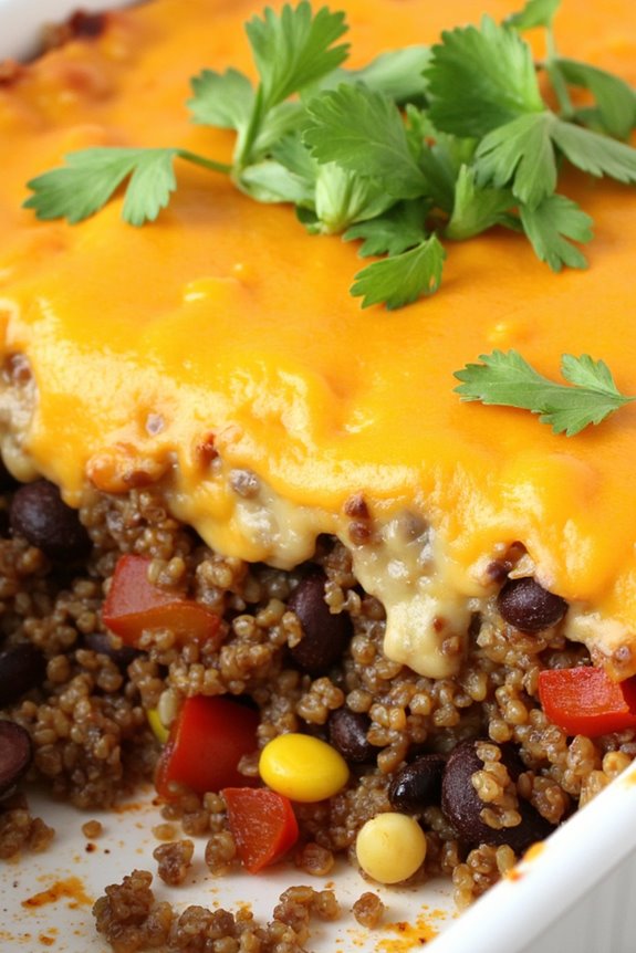nutritious quinoa black bean casserole