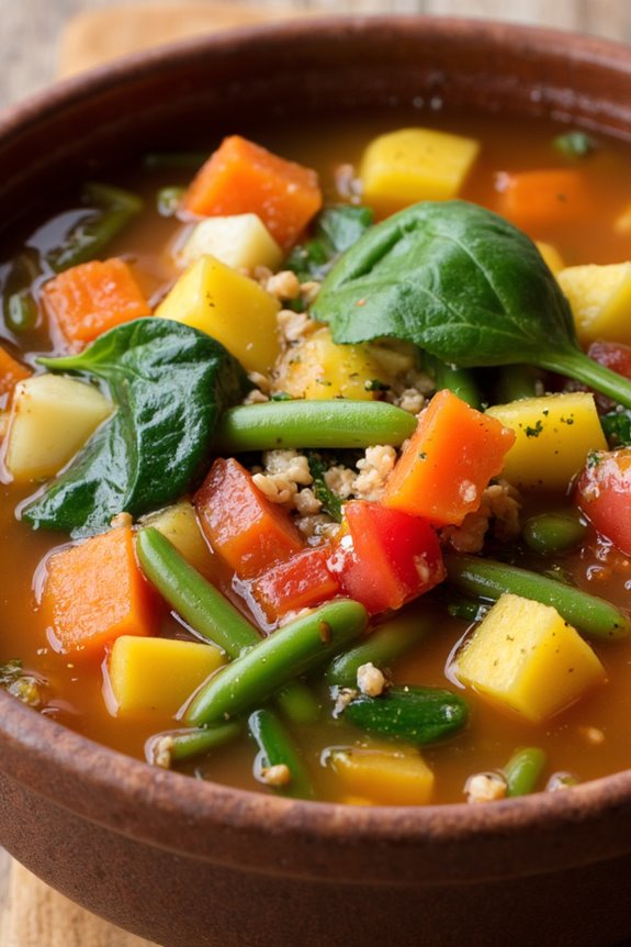 nutritious slow cooked vegetable soup