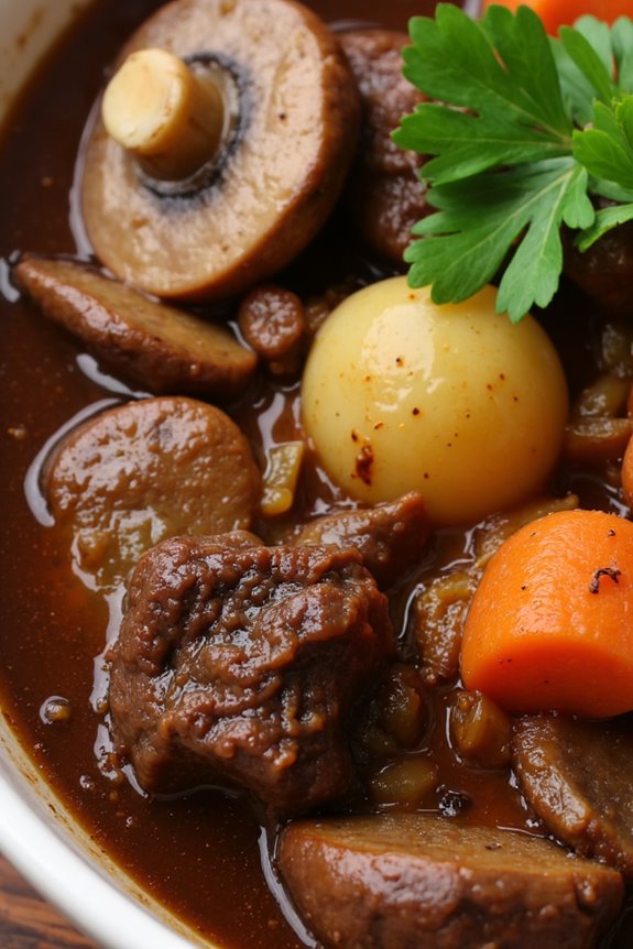 rich comforting red wine stew