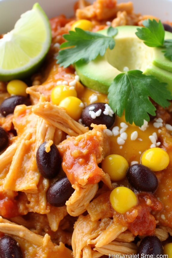 salsa infused slow cooked chicken