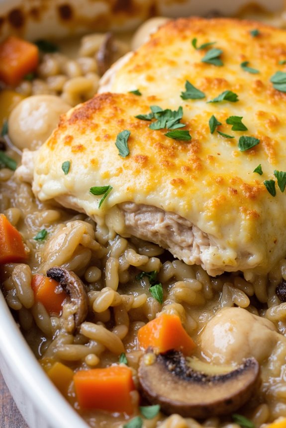 savory chicken rice casserole