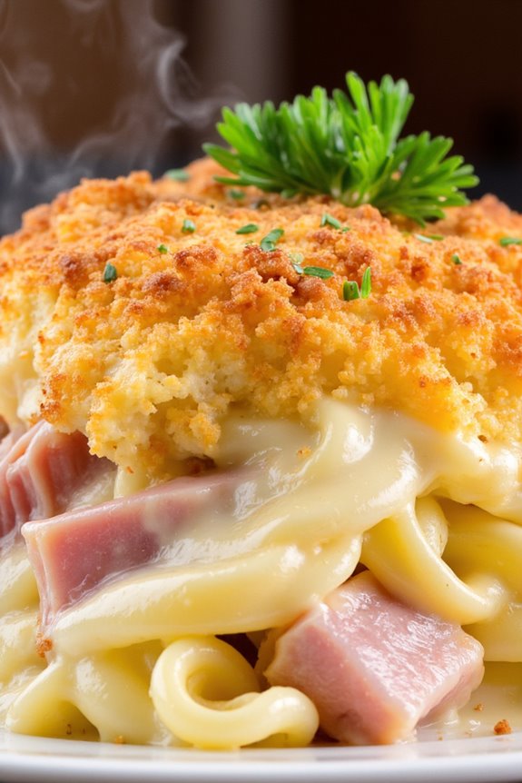 savory ham and swiss casserole