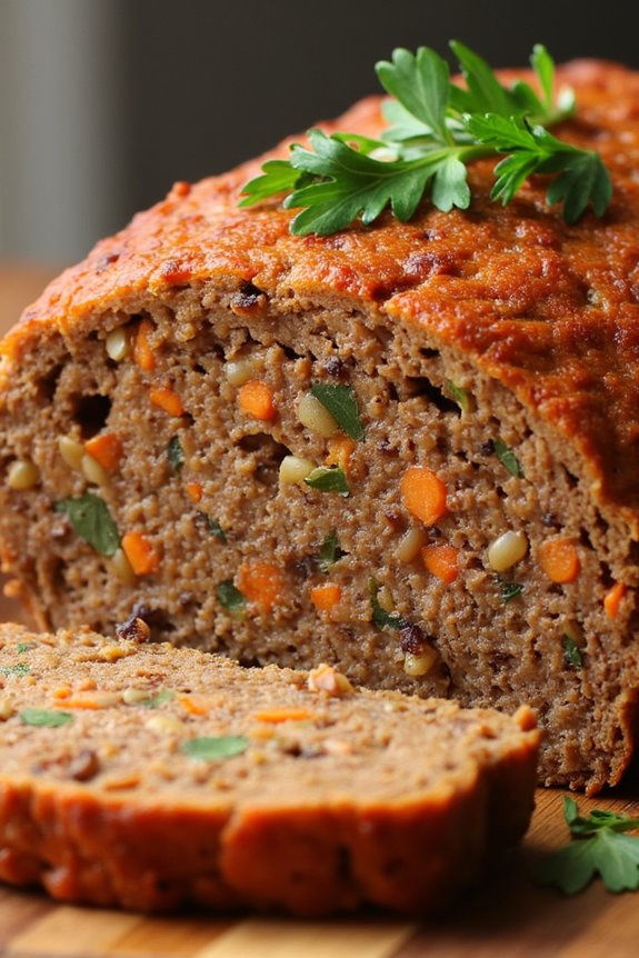 savory vegetarian lentil meatloaf