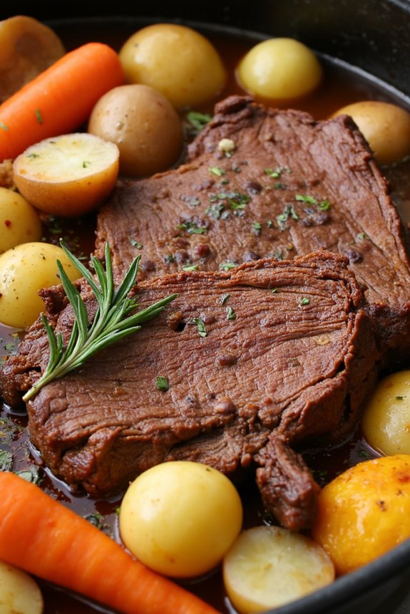 slow cooked beef with vegetables