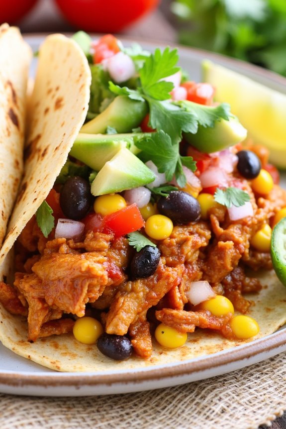 slow cooked flavorful taco filling