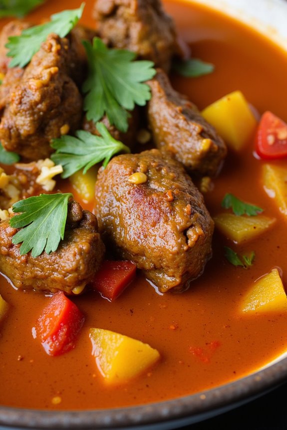 slow cooked tender lamb curry