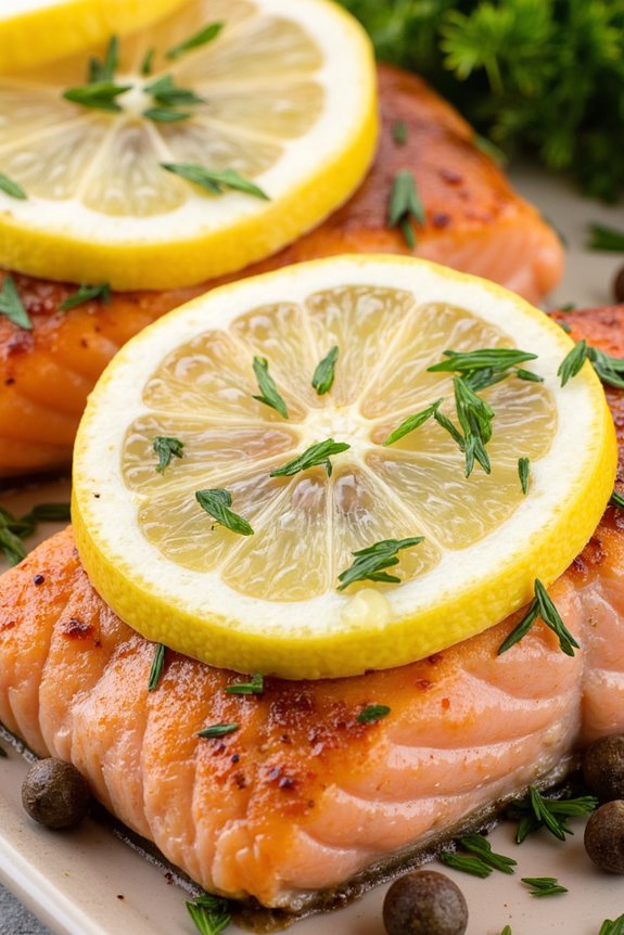 slow cooker lemon herb salmon