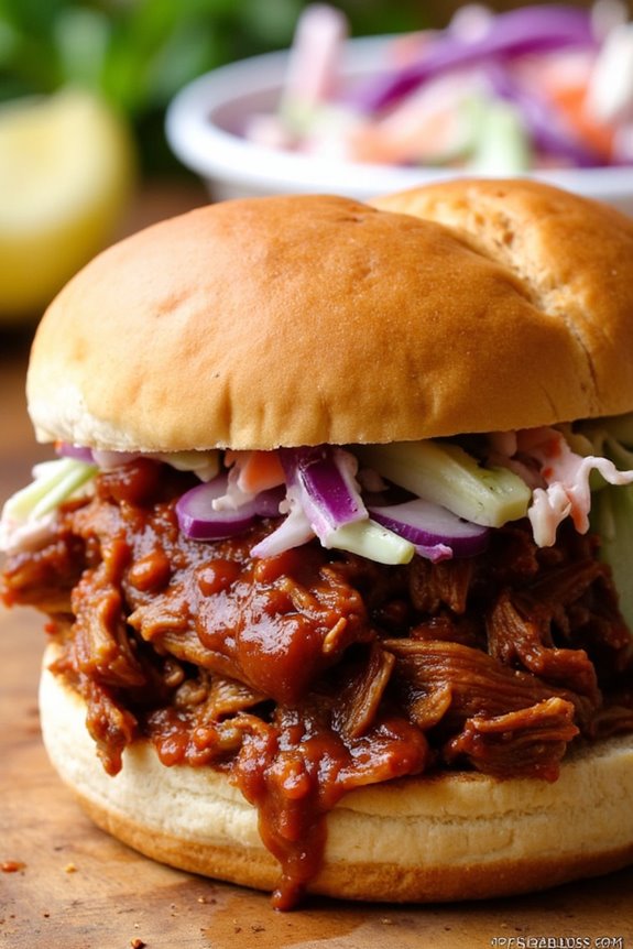 slow cooker pulled pork sandwiches