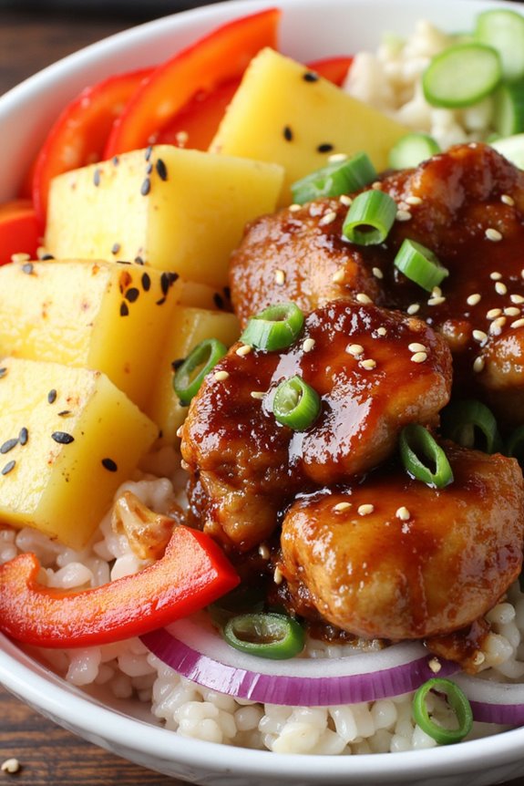 slow cooker teriyaki chicken bowls
