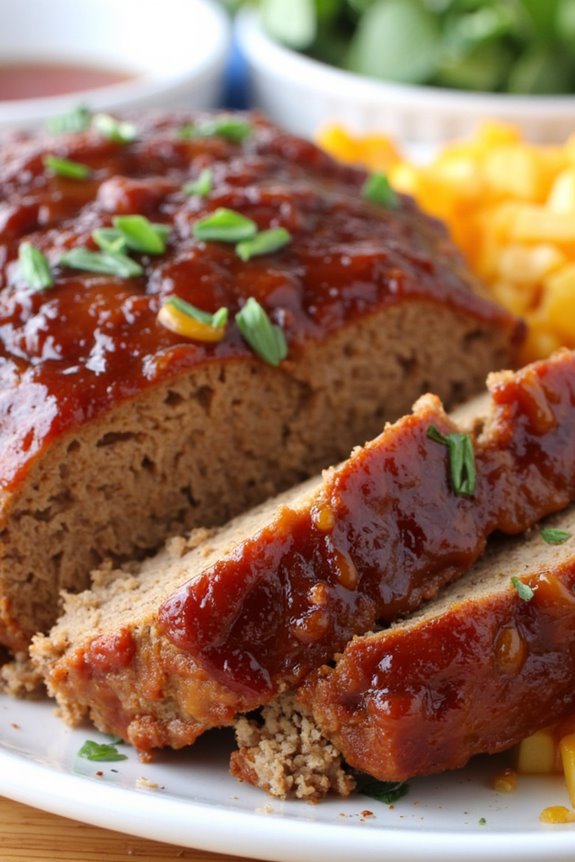 smoky glazed air fryer meatloaf