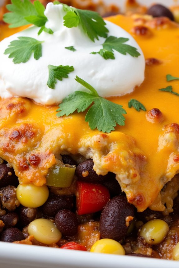 spicy black bean casserole