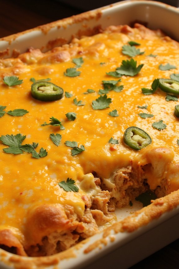 spicy pork enchilada casserole