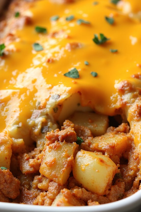 spicy sausage potato casserole