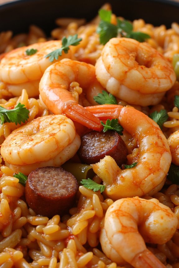 spicy shrimp and sausage jambalaya