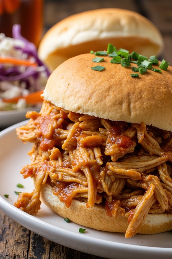 sweet spicy pulled chicken