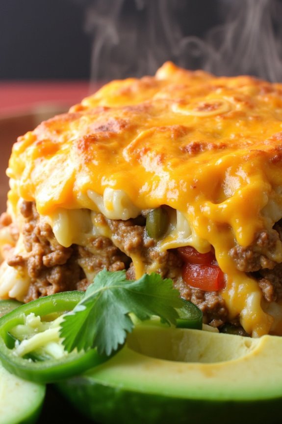 taco mac and cheese casserole