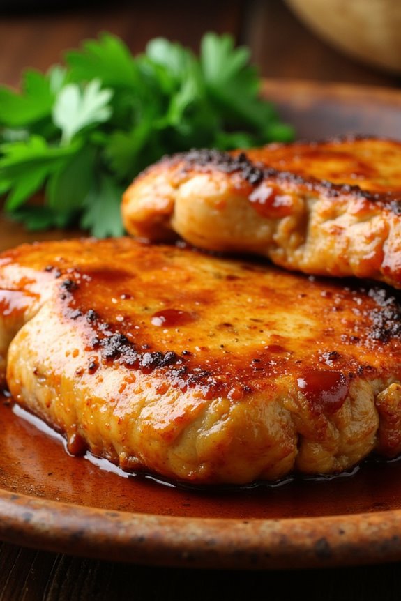 tender honey garlic pork