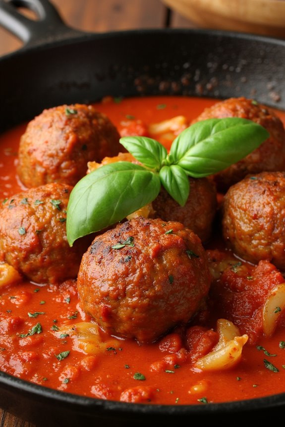 tender meatballs rich sauce