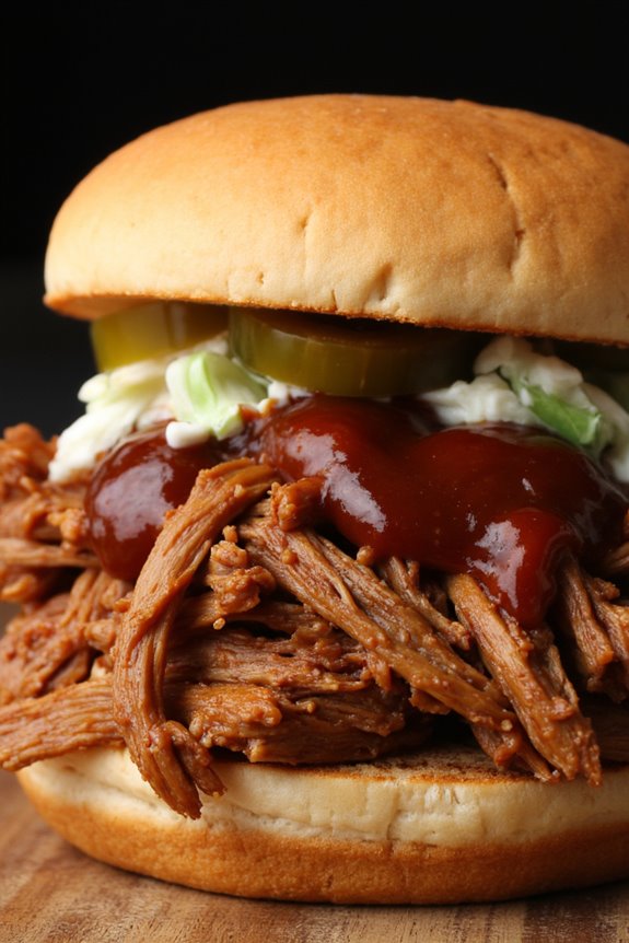 tender pulled pork sandwiches