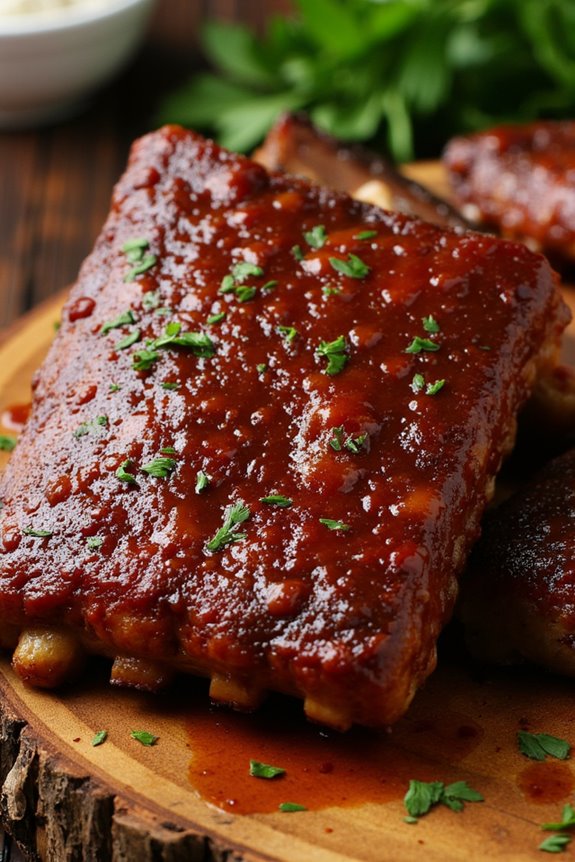 tender slow cooked barbecue ribs