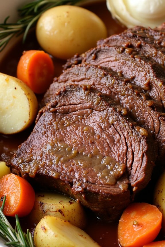 tender slow cooked pot roast