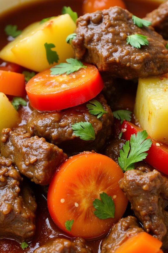 tropical sweet sour beef stew