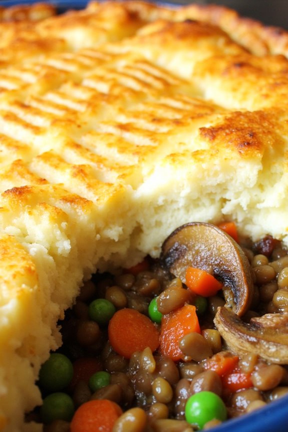 vegan lentil vegetable casserole