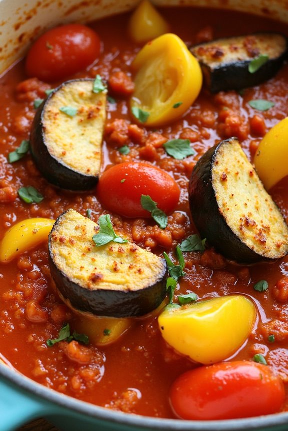 vegetable packed crockpot ratatouille