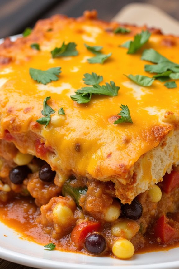 veggie enchilada casserole recipe