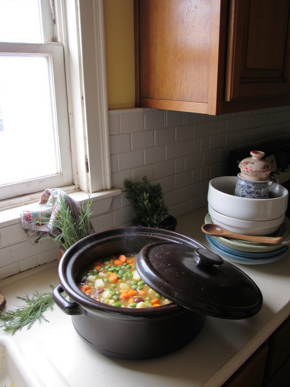 warm nutritious crockpot soup