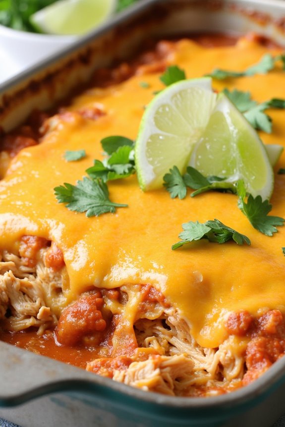 zesty chicken enchilada casserole