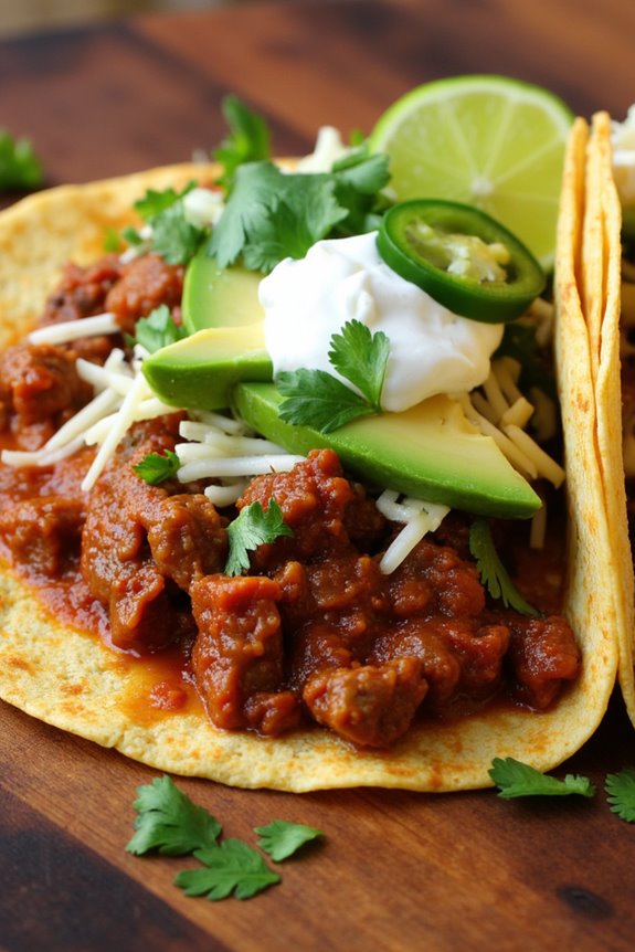 zesty slow cooker beef tacos