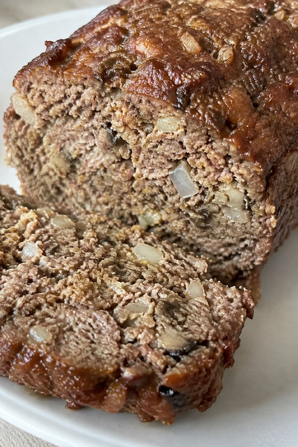 Mushroom and Onion Ritz Cracker Meatloaf