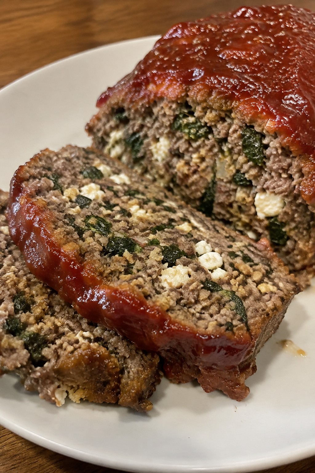 Spinach and Feta Ritz Cracker Meatloaf