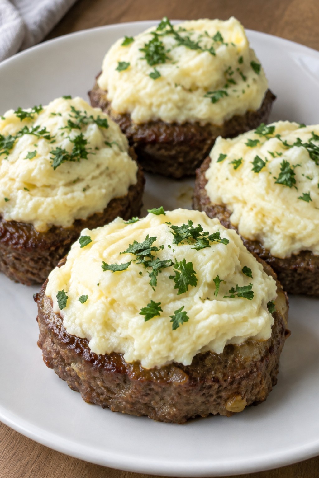 Classic Homestyle Beef Mini Meatloaves with Mashed Potato Topping